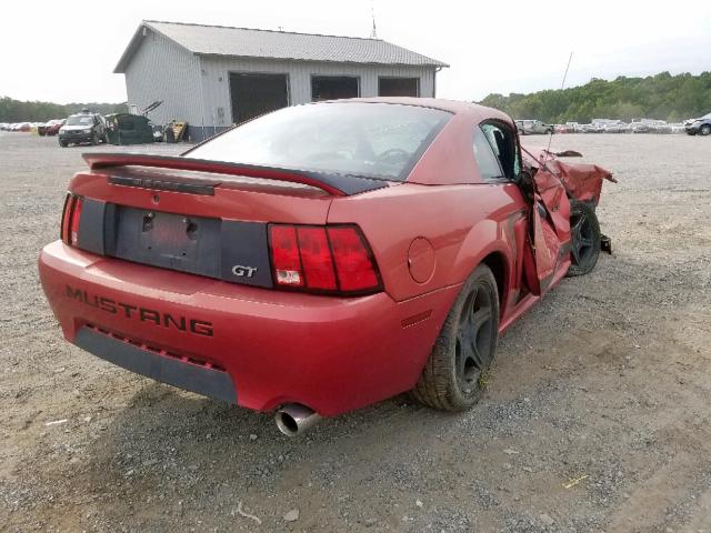 1FAFP42X3YF253240 - 2000 FORD MUSTANG GT RED photo 4