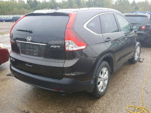 5J6RM4H78DL067545 - 2013 HONDA CR-V EXL BLACK photo 4