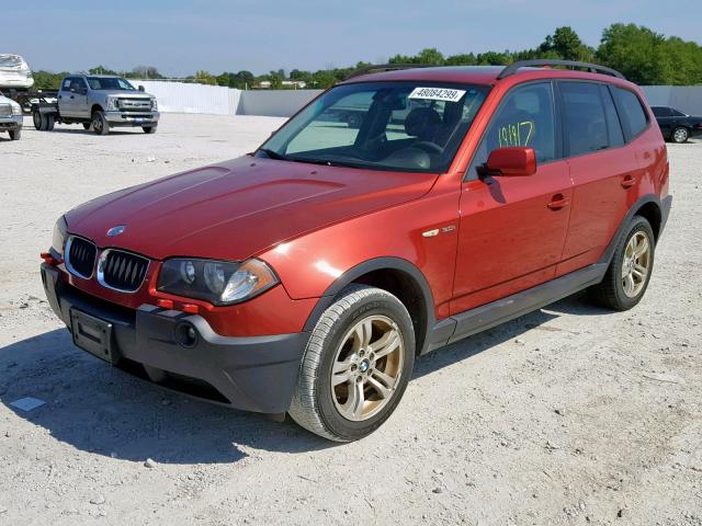 WBXPA93465WD17113 - 2005 BMW X3 3.0I RED photo 2