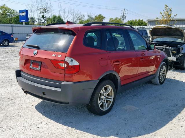 WBXPA93465WD17113 - 2005 BMW X3 3.0I RED photo 4