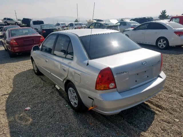 KMHCG45C33U483379 - 2003 HYUNDAI ACCENT GL SILVER photo 3