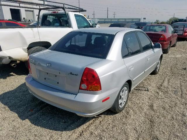 KMHCG45C33U483379 - 2003 HYUNDAI ACCENT GL SILVER photo 4