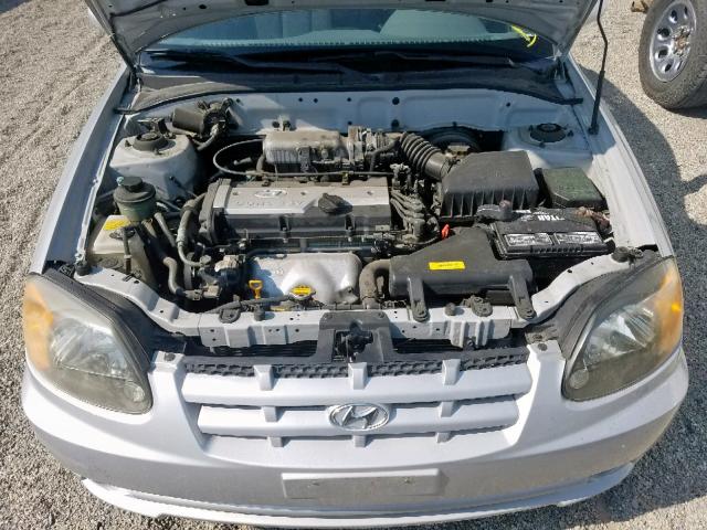 KMHCG45C33U483379 - 2003 HYUNDAI ACCENT GL SILVER photo 7