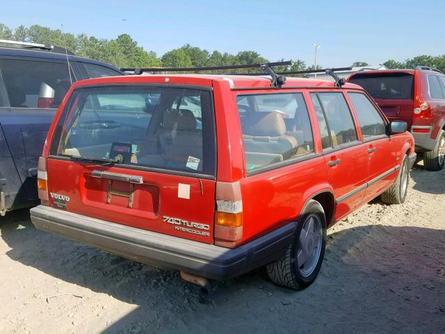 YV1FA875XL1301603 - 1990 VOLVO 740 RED photo 4