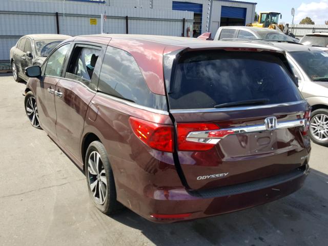 5FNRL6H9XJB038598 - 2018 HONDA ODYSSEY EL RED photo 3