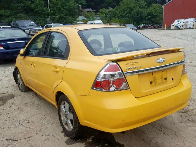 KL1TD56628B046656 - 2008 CHEVROLET AVEO BASE Сары фото 3