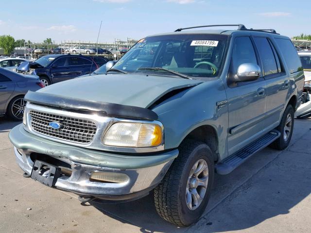 1FMEU18W3VLC11641 - 1997 FORD EXPEDITION GREEN photo 2