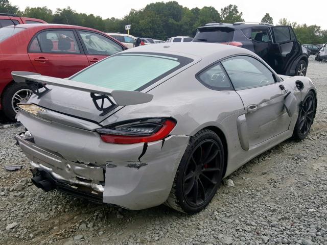 WP0AC2A89GK191086 - 2016 PORSCHE CAYMAN GT4 GRAY photo 4