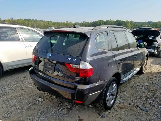 WBXPC93469WJ30581 - 2009 BMW X3 XDRIVE3 BLACK photo 4