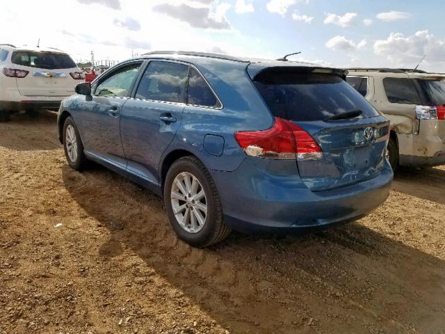 4T3ZA3BB4BU038897 - 2011 TOYOTA VENZA BLUE photo 3