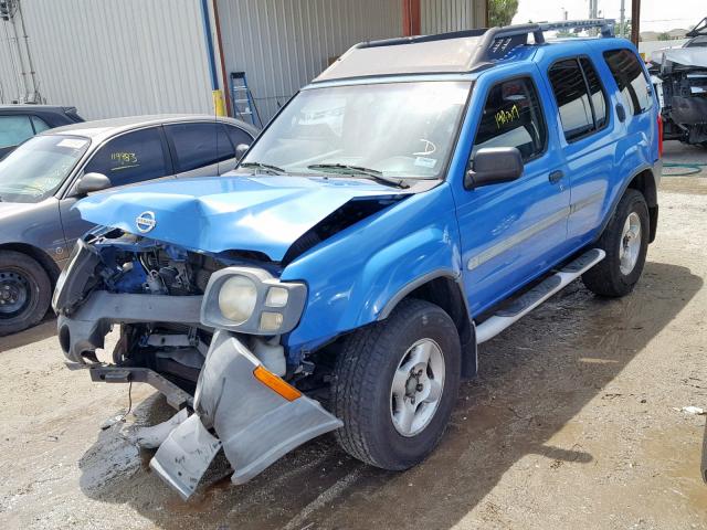 5N1ED28TX2C531482 - 2002 NISSAN XTERRA XE BLUE photo 2