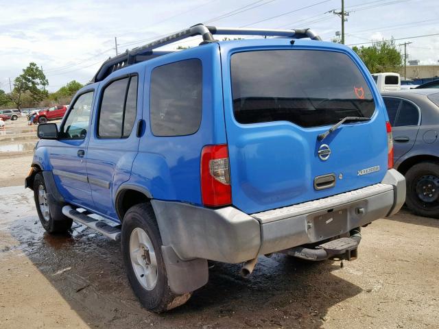 5N1ED28TX2C531482 - 2002 NISSAN XTERRA XE BLUE photo 3