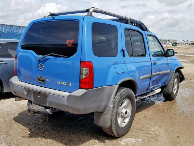 5N1ED28TX2C531482 - 2002 NISSAN XTERRA XE BLUE photo 4