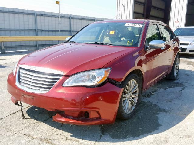 1C3CCBCG3DN507447 - 2013 CHRYSLER 200 LIMITE MAROON photo 2