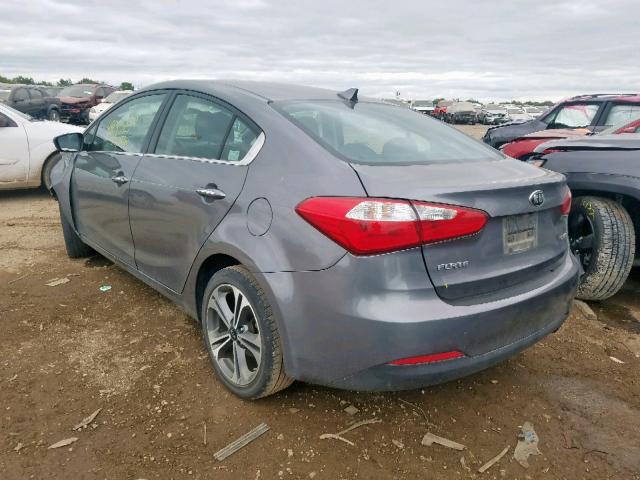 KNAFX4A87G5549559 - 2016 KIA FORTE EX GRAY photo 3