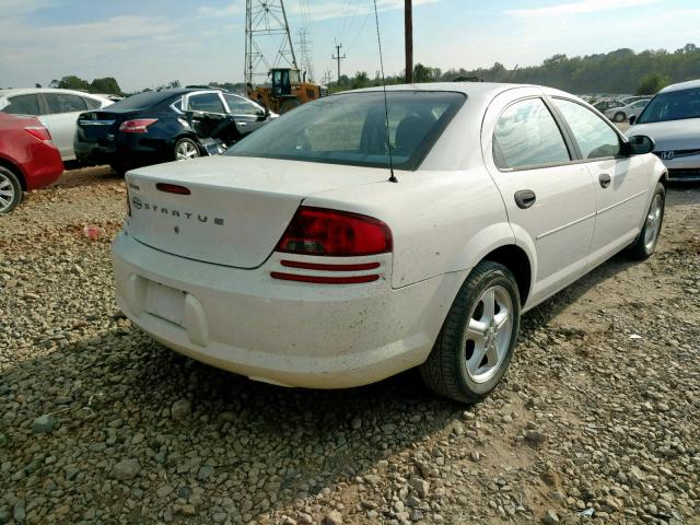 1B3EL36R64N376734 - 2004 DODGE STRATUS SE WHITE photo 4