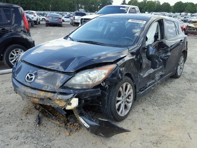 JM1BL1H55A1126114 - 2010 MAZDA 3 S BLACK photo 2