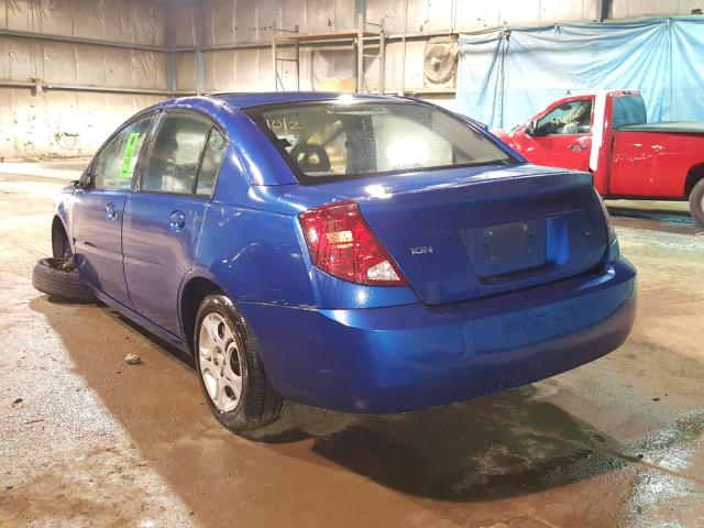 1G8AJ52F35Z145904 - 2005 SATURN ION LEVEL BLUE photo 3