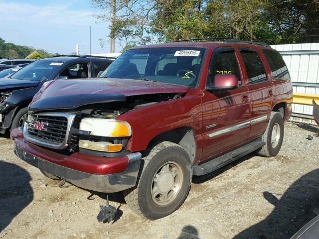 1GKEK13Z32J215678 - 2002 GMC YUKON BURGUNDY photo 2