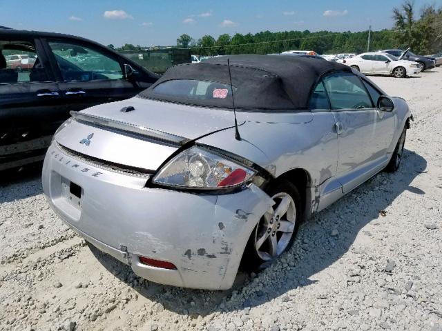 4A3AL25F68E026490 - 2008 MITSUBISHI ECLIPSE SP SILVER photo 4