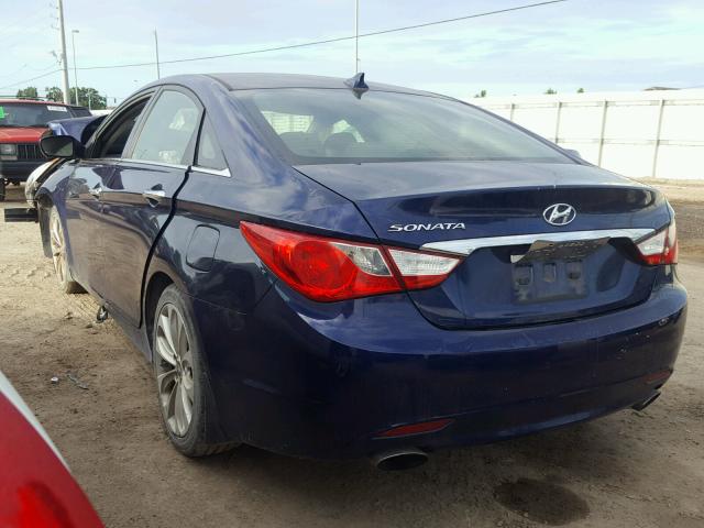 5NPEC4AC7CH357602 - 2012 HYUNDAI SONATA SE BLUE photo 3