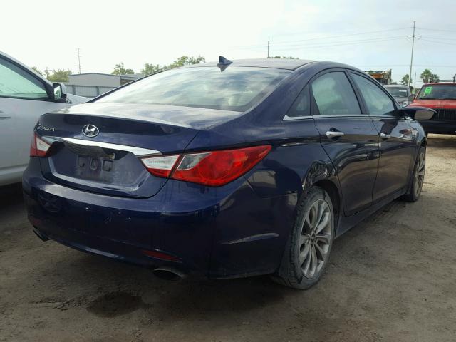 5NPEC4AC7CH357602 - 2012 HYUNDAI SONATA SE BLUE photo 4