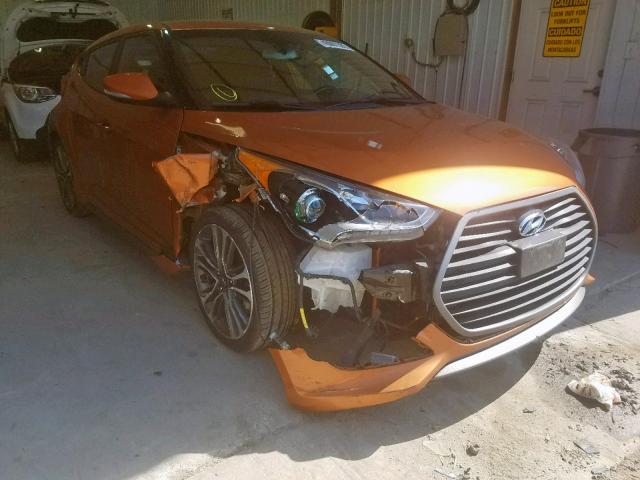 KMHTC6AEXGU296967 - 2016 HYUNDAI VELOSTER T ORANGE photo 1