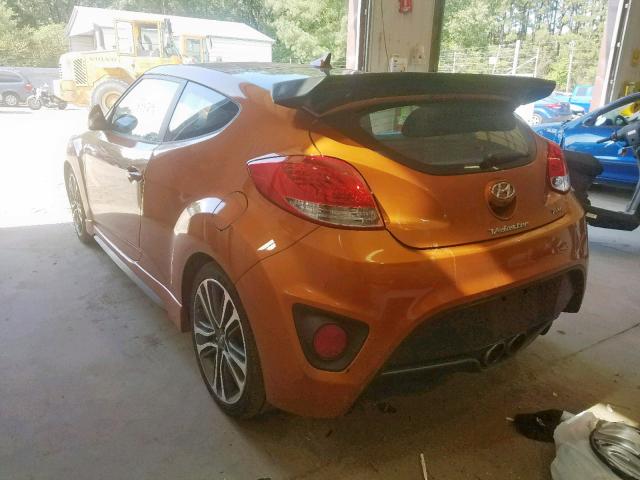 KMHTC6AEXGU296967 - 2016 HYUNDAI VELOSTER T ORANGE photo 3