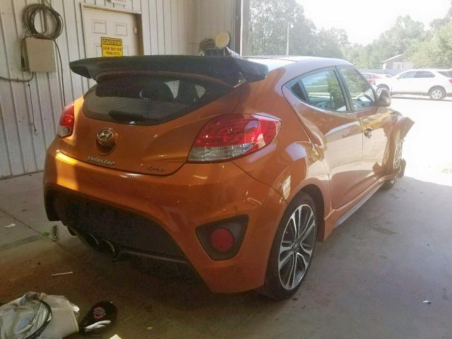 KMHTC6AEXGU296967 - 2016 HYUNDAI VELOSTER T ORANGE photo 4