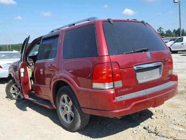 5LMEU88H95ZJ04808 - 2005 LINCOLN AVIATOR 红色 照片 3