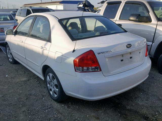 KNAFE121185579504 - 2008 KIA SPECTRA EX WHITE photo 3