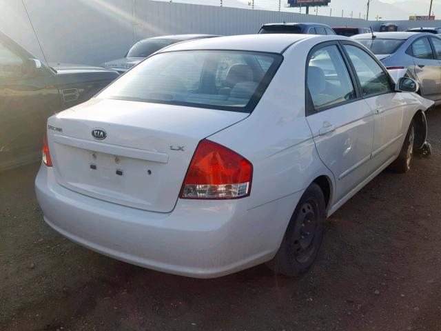 KNAFE121185579504 - 2008 KIA SPECTRA EX WHITE photo 4