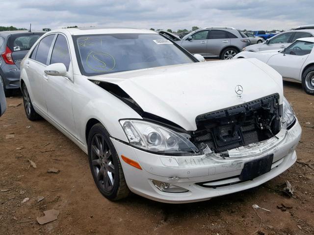 WDDNG71X77A037806 - 2007 MERCEDES-BENZ S 550 WHITE photo 1