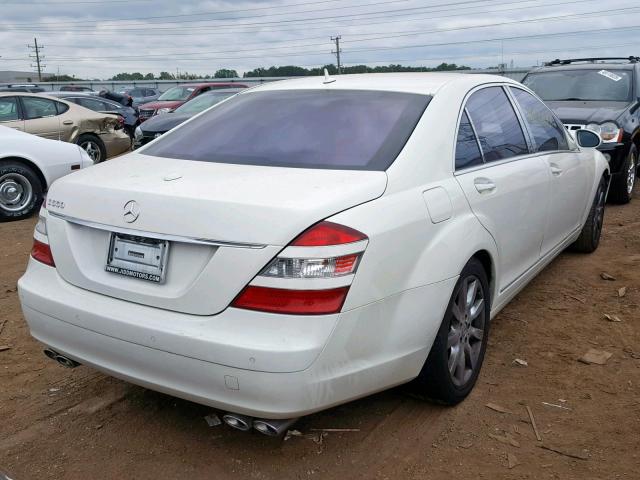 WDDNG71X77A037806 - 2007 MERCEDES-BENZ S 550 WHITE photo 4