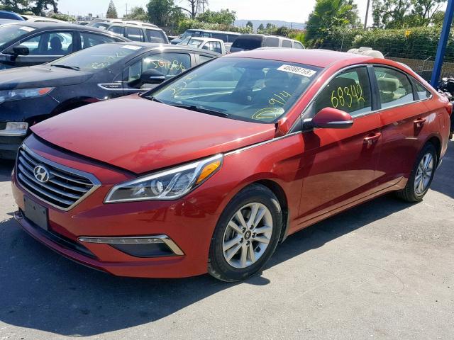 5NPE24AA5FH237139 - 2015 HYUNDAI SONATA ECO RED photo 2