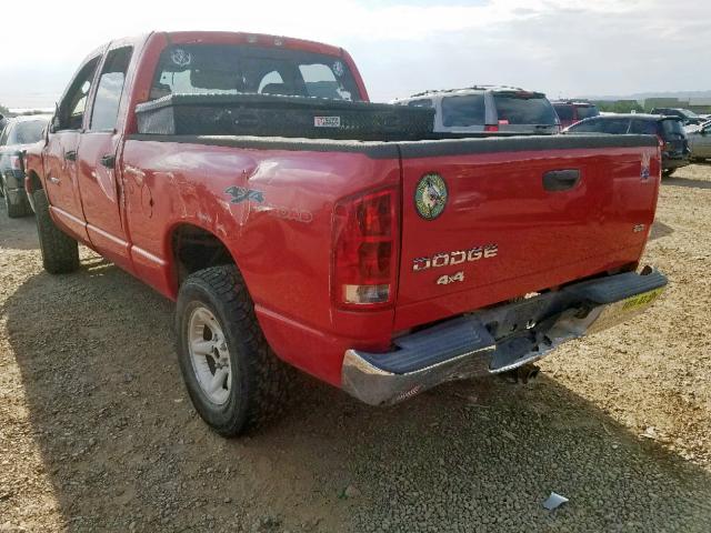 1D7HU18DX3S354773 - 2003 DODGE RAM 1500 S RED photo 3