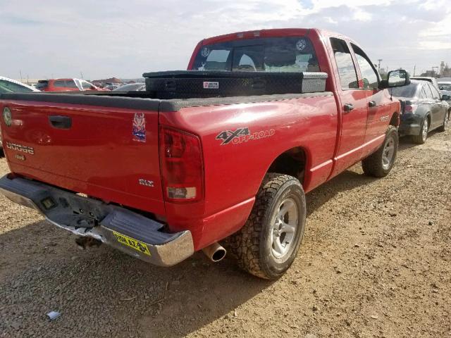 1D7HU18DX3S354773 - 2003 DODGE RAM 1500 S RED photo 4