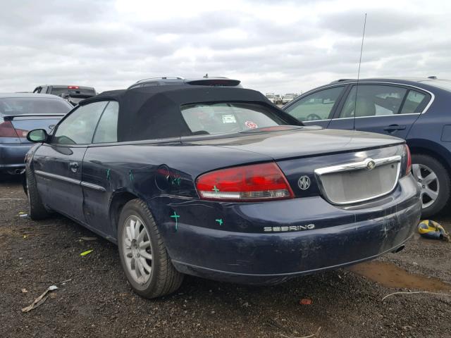 1C3EL55U51N602763 - 2001 CHRYSLER SEBRING LX BLUE photo 3