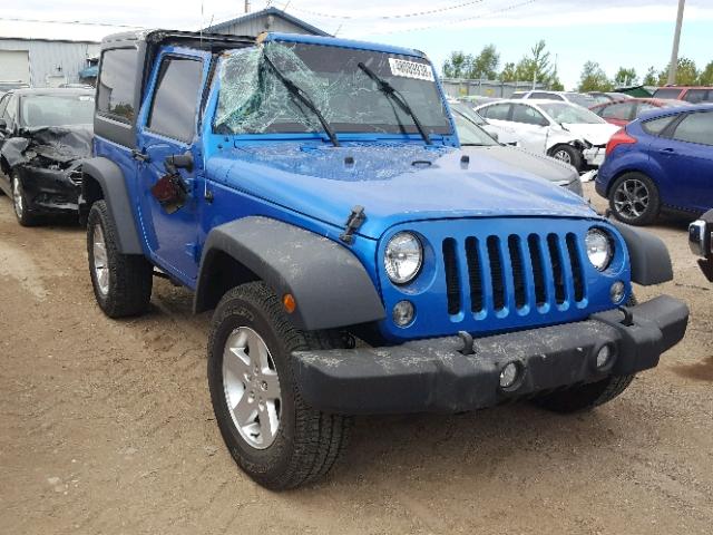 1C4AJWAG6FL754110 - 2015 JEEP WRANGLER S BLUE photo 1