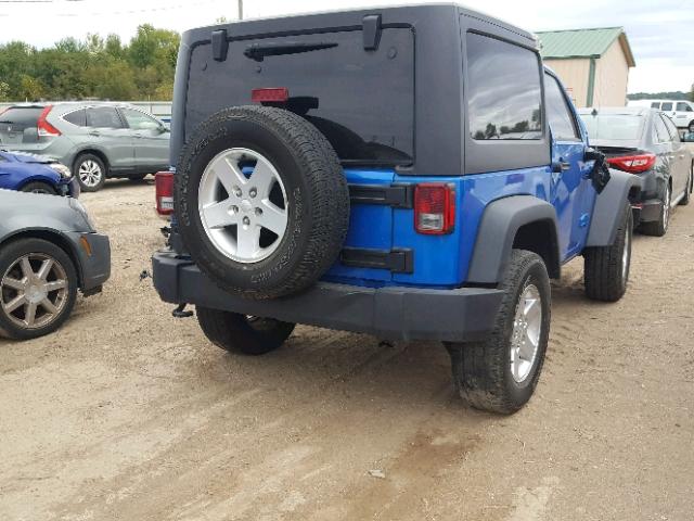 1C4AJWAG6FL754110 - 2015 JEEP WRANGLER S BLUE photo 4