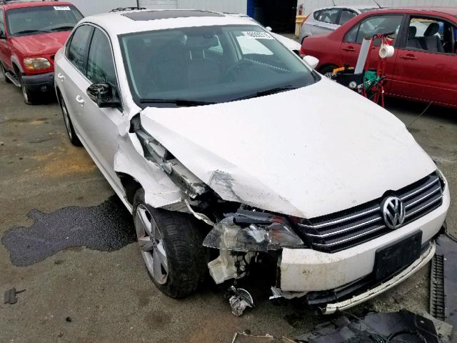 1VWBH7A35CC026385 - 2012 VOLKSWAGEN PASSAT SE WHITE photo 1