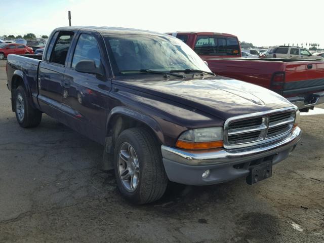 1D7HL48N74S663728 - 2004 DODGE DAKOTA QUA PURPLE photo 1