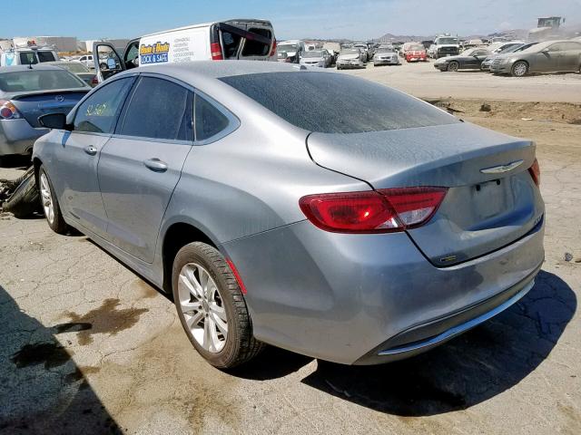 1C3CCCAB0FN617033 - 2015 CHRYSLER 200 LIMITE SILVER photo 3