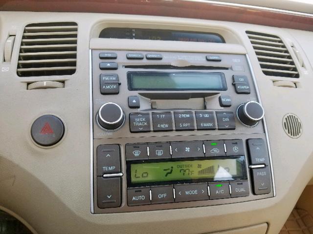 KMHFC46F27A186547 - 2007 HYUNDAI AZERA SE WHITE photo 9