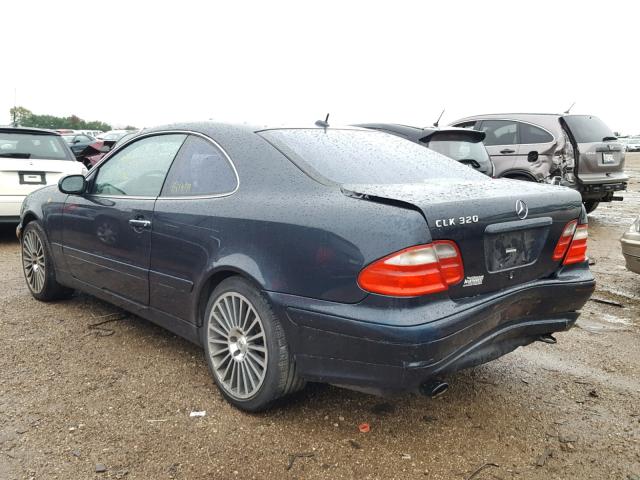 WDBLJ65GXYF130197 - 2000 MERCEDES-BENZ CLK 320 BLUE photo 3