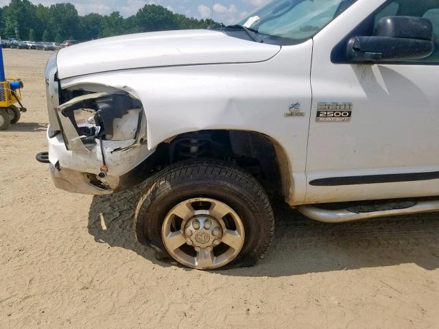 1D7KS28C87J509552 - 2007 DODGE RAM 2500 S WHITE photo 9