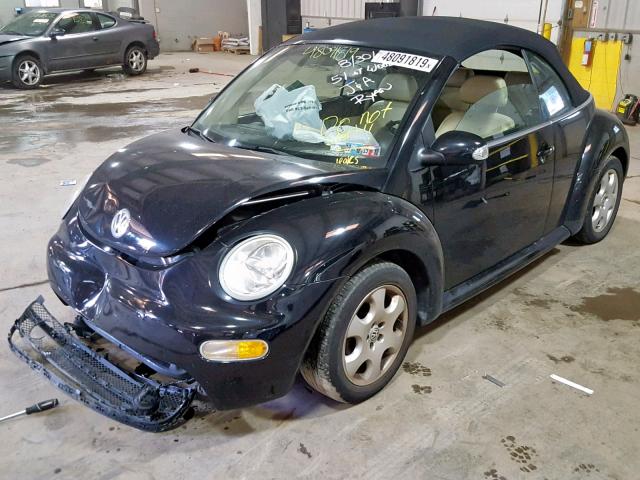 3VWCK21Y13M302645 - 2003 VOLKSWAGEN NEW BEETLE შავი ფოტო 2