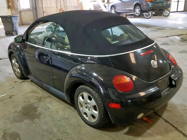 3VWCK21Y13M302645 - 2003 VOLKSWAGEN NEW BEETLE შავი ფოტო 3