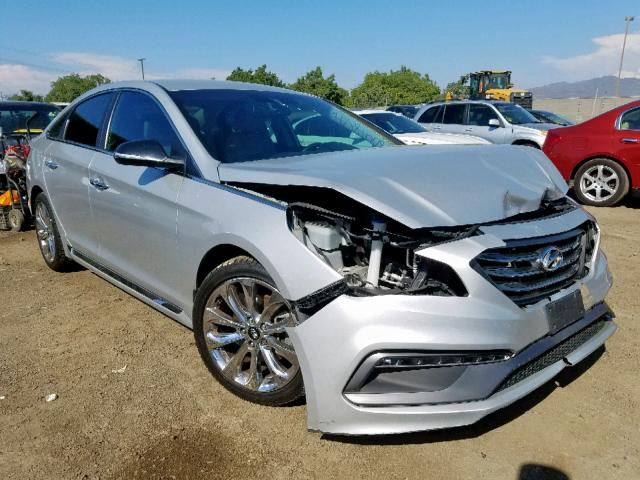 5NPE34AF7FH225969 - 2015 HYUNDAI SONATA SPO SILVER photo 1