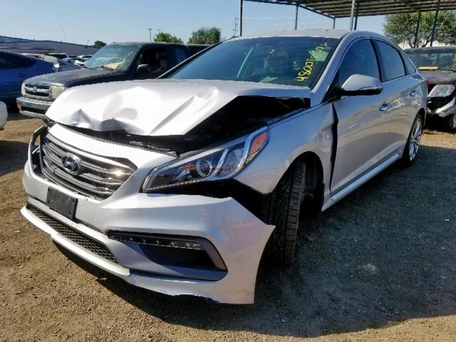 5NPE34AF7FH225969 - 2015 HYUNDAI SONATA SPO SILVER photo 2